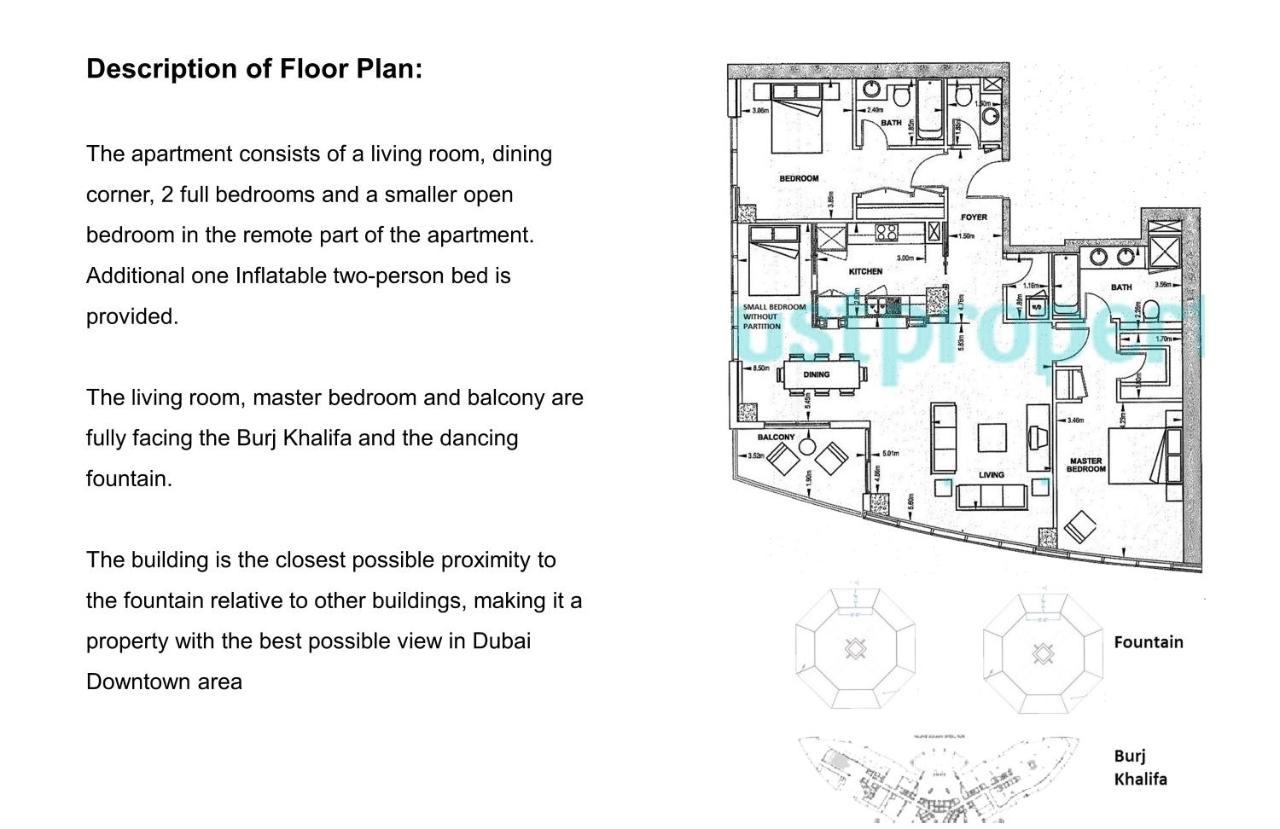 Elite Royal Apartment - Full Burj Khalifa & Fountain View - Brilliant - 2 Bedrooms & 1 Open Bedroom Without Partition Dubaj Kültér fotó